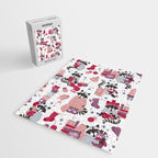 Hygge raccoon // white background Jigsaw Puzzle Gallery Image 2