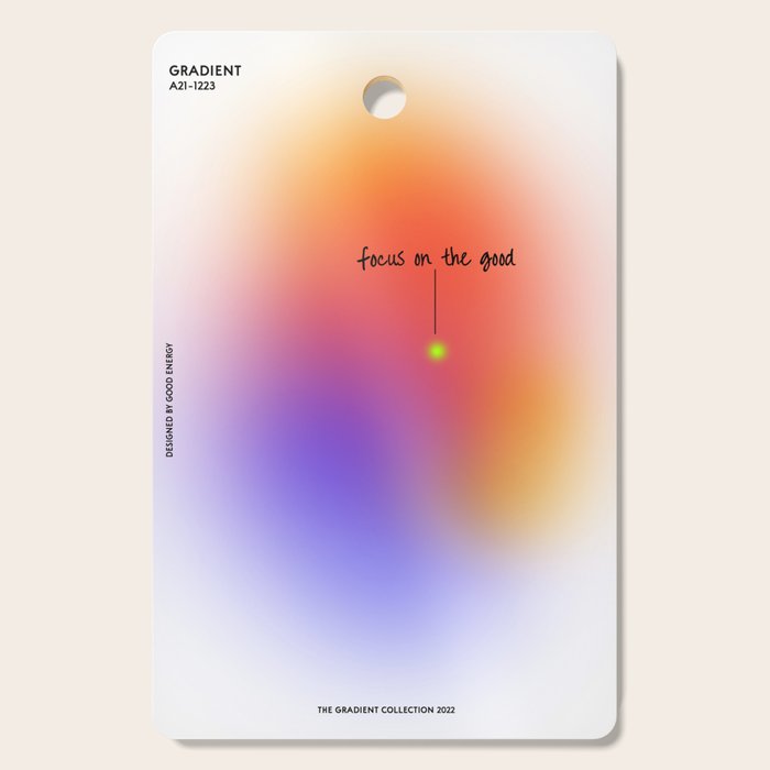 Focus On The Good: Aura-Gradient-Quote-Decor Cutting Board Gallery Image 1