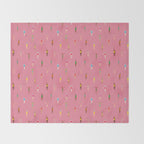 Swimmers in a Sea of Pink Throw Blanket Gallery Image 2