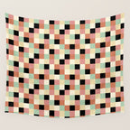 Bold Retro Checks Pattern - Small XXXIV Wall Tapestry Gallery Image 4