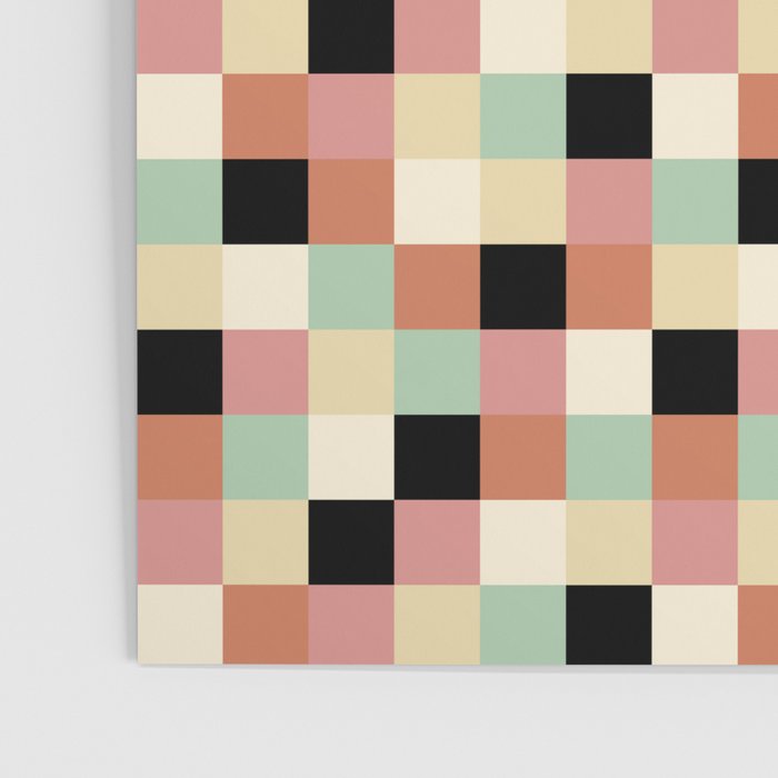 Bold Retro Checks Pattern - Small XXXIV Poster Gallery Image 3