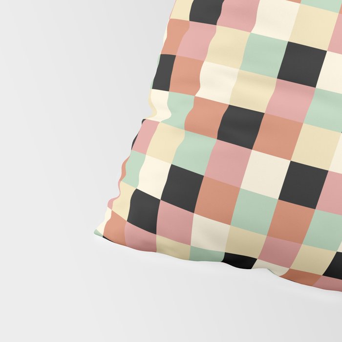 Bold Retro Checks Pattern - Small XXXIV Pillow Sham Gallery Image 4