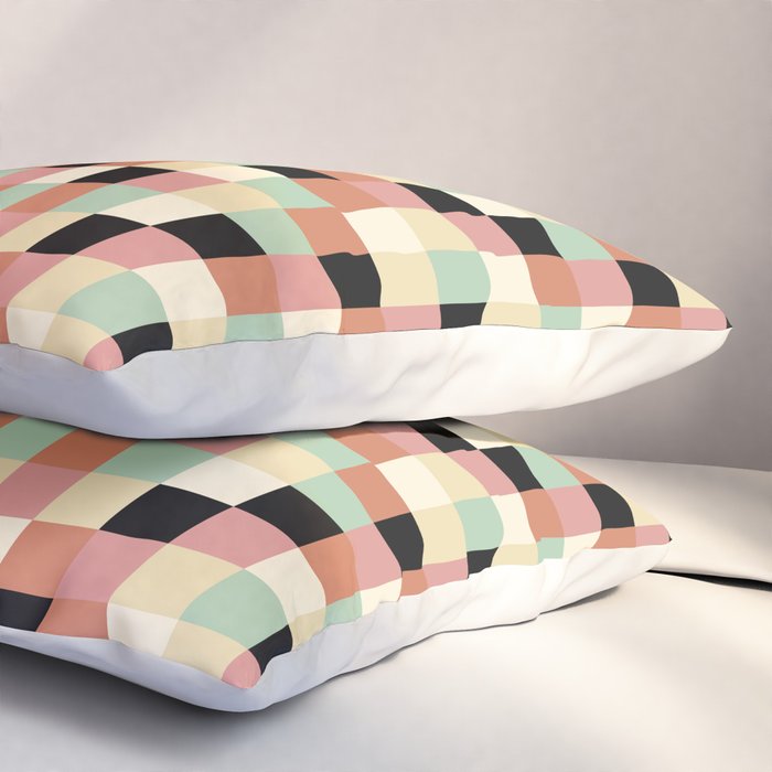 Bold Retro Checks Pattern - Small XXXIV Pillow Sham Gallery Image 3