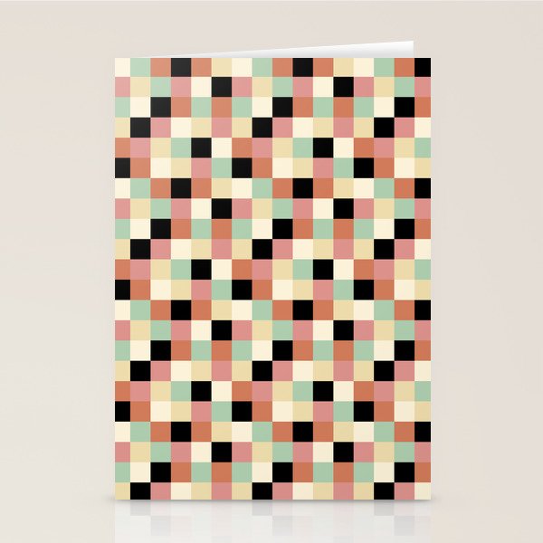 Bold Retro Checks Pattern - Small XXXIV Stationery Card Gallery Image 2