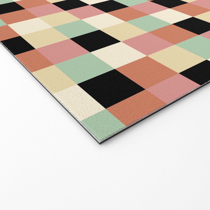 Bold Retro Checks Pattern - Small XXXIV Welcome Mat Gallery Image 2