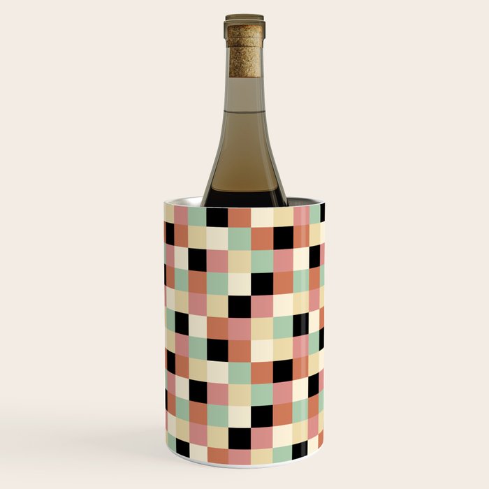 Bold Retro Checks Pattern - Small XXXIV Wine Chiller Gallery Image 3