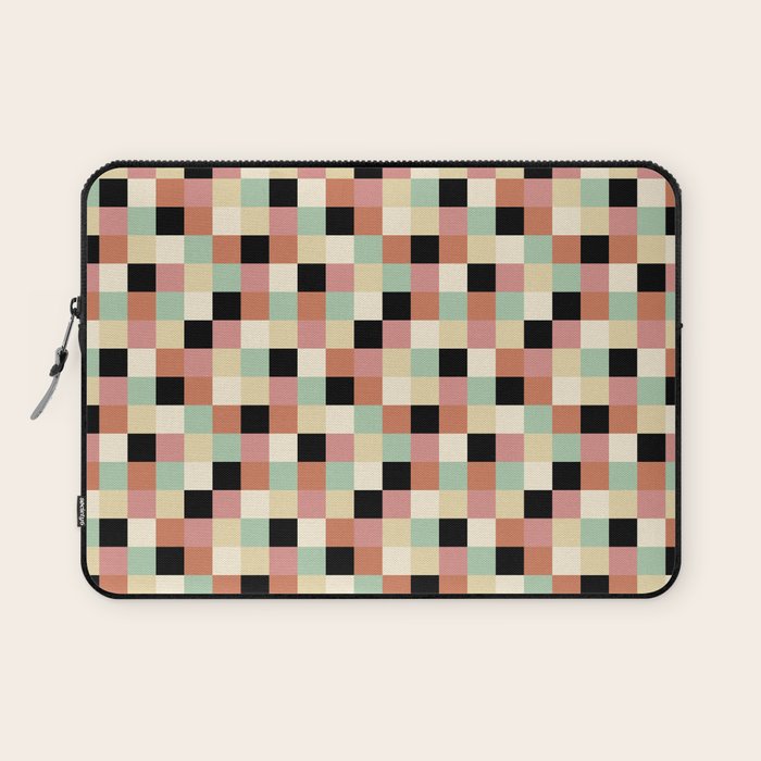 Bold Retro Checks Pattern - Small XXXIV Laptop Sleeve Gallery Image 1