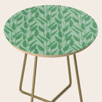 Tropical leaf pattern in cool greens Side Table Gallery Image 2