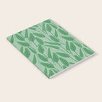 Tropical leaf pattern in cool greens Notebook Gallery Image 2