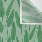 Tropical leaf pattern in cool greens Wall Tapestry Gallery Image 3