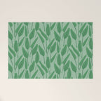 Tropical leaf pattern in cool greens Welcome Mat Gallery Image 1