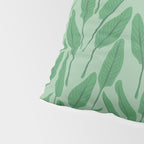 Tropical leaf pattern in cool greens Pillow Sham Gallery Image 4