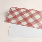 Hand Painted Red Festive Gingham Theme Wrapping Paper Gallery Image 2