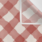 Hand Painted Red Festive Gingham Theme Wall Tapestry Gallery Image 3
