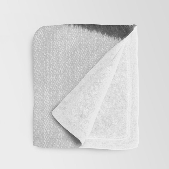 Otter - Black & White Throw Blanket Gallery Image 3