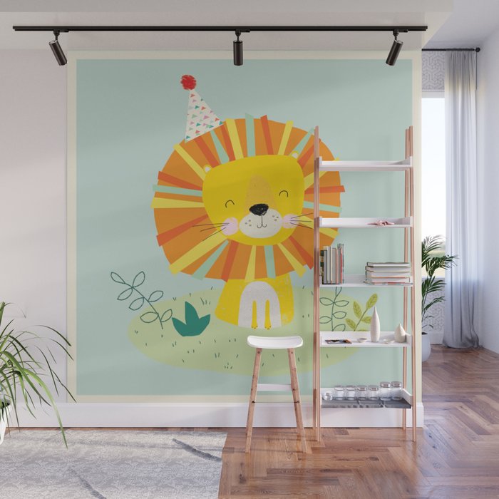 Juvenile Lion Wall Mural Gallery Image 1