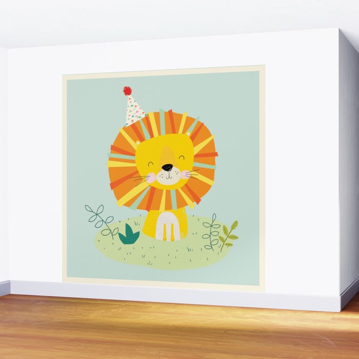 Juvenile Lion Wall Mural Gallery Image 2