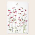 Pink Cosmos Flowers Cutting Board Gallery Image 1