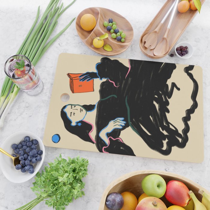 MIDNIGHT READING Cutting Board Gallery Image 2