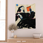 MIDNIGHT READING Wall Tapestry Gallery Image 2