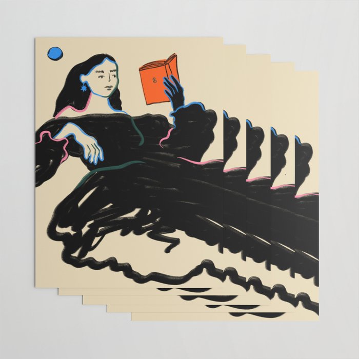 MIDNIGHT READING Wrapping Paper Gallery Image 3
