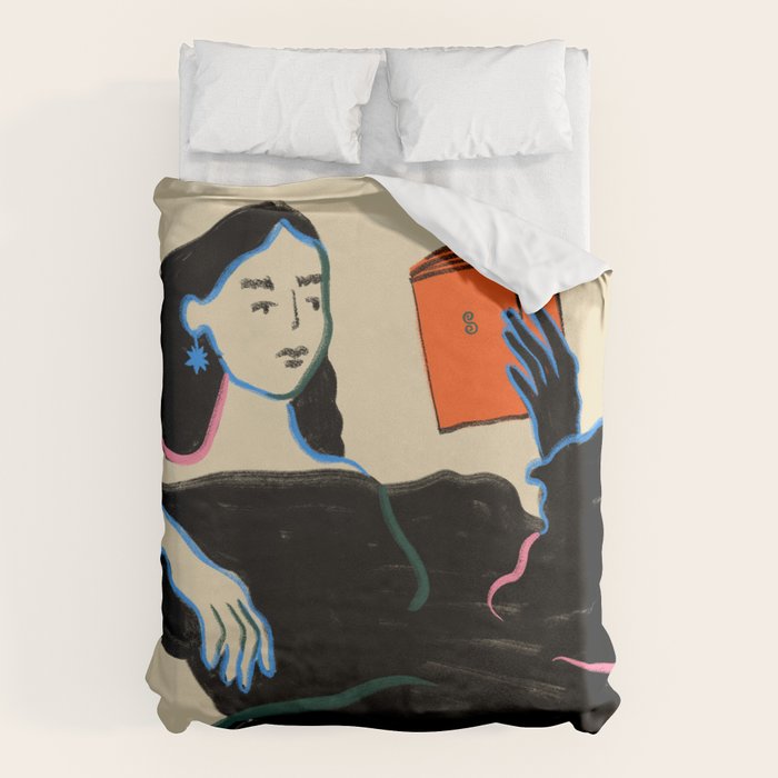 MIDNIGHT READING Duvet Cover Gallery Image 6