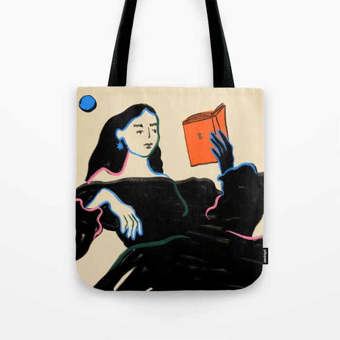 MIDNIGHT READING Tote Bag Gallery Image 1
