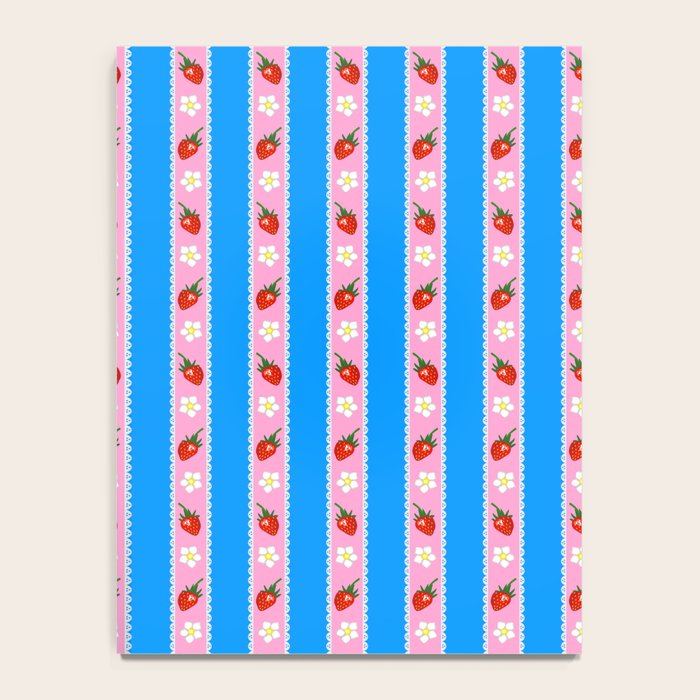 Strawberry Ribbons On Blue Notebook Gallery Image 4