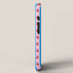 Strawberry Ribbons On Blue iPhone Case Gallery Image 2