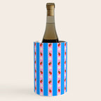 Strawberry Ribbons On Blue Wine Chiller Gallery Image 1