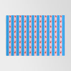 Strawberry Ribbons On Blue Rug Gallery Image 2