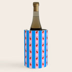 Strawberry Ribbons On Blue Wine Chiller Gallery Image 3