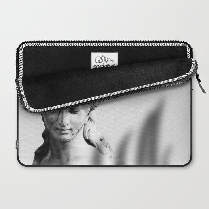 Shadowy Woman - Black and White Photography Laptop Sleeve Gallery Image 2