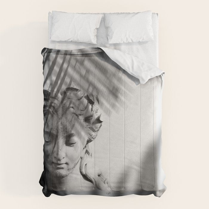 Shadowy Woman - Black and White Photography Comforter Gallery Image 6