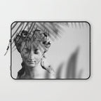 Shadowy Woman - Black and White Photography Laptop Sleeve Gallery Image 1