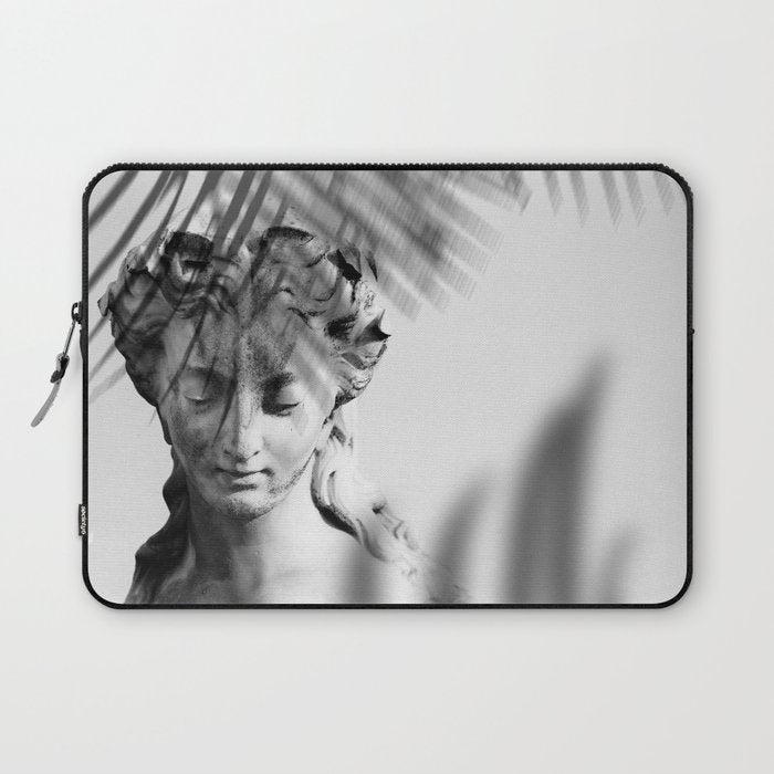 Shadowy Woman - Black and White Photography Laptop Sleeve Gallery Image 1