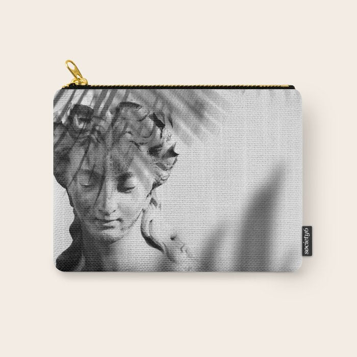 Shadowy Woman - Black and White Photography Carry All Pouch Gallery Image 1