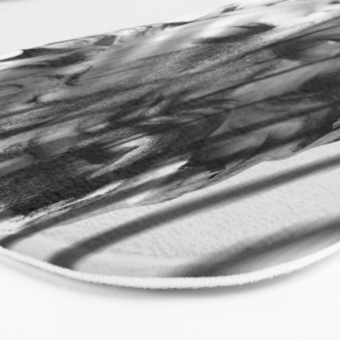 Shadowy Woman - Black and White Photography Bath Mat Gallery Image 3