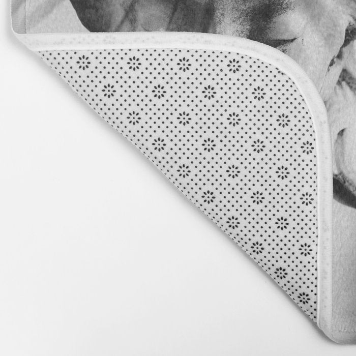 Shadowy Woman - Black and White Photography Bath Mat Gallery Image 2