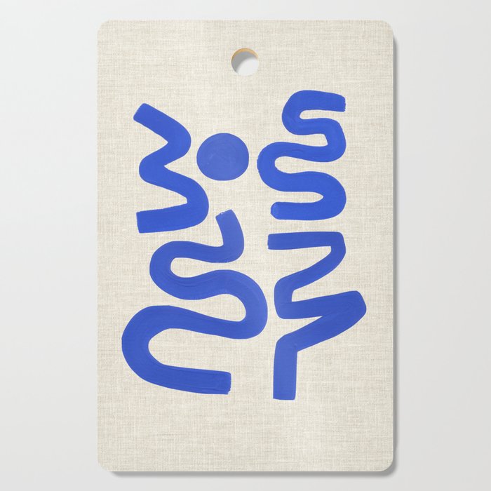 Blue Zig Wiggles Cutting Board Gallery Image 1