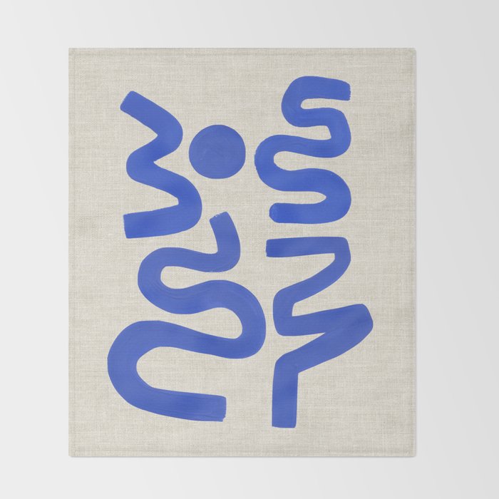 Blue Zig Wiggles Throw Blanket Gallery Image 2