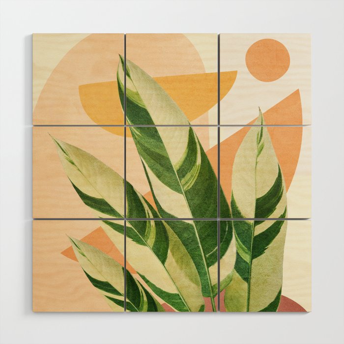 Summer Banana Leaves Wood Wall Art Gallery Image 1
