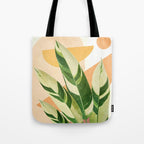 Summer Banana Leaves Tote Bag Gallery Image 1