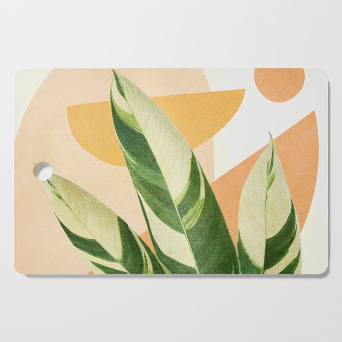 Summer Banana Leaves Cutting Board Gallery Image 1