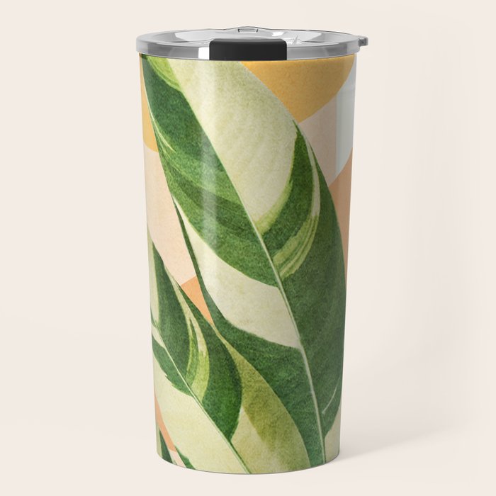 Summer Banana Leaves Travel Mug Gallery Image 1