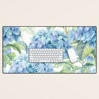 Blue Hydrangea Desk Mat Gallery Image 1