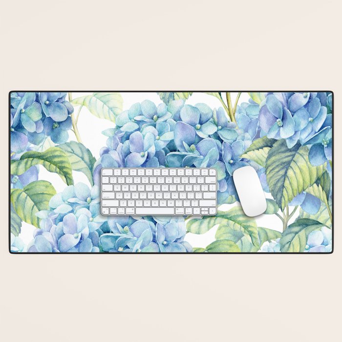 Blue Hydrangea Desk Mat Gallery Image 1