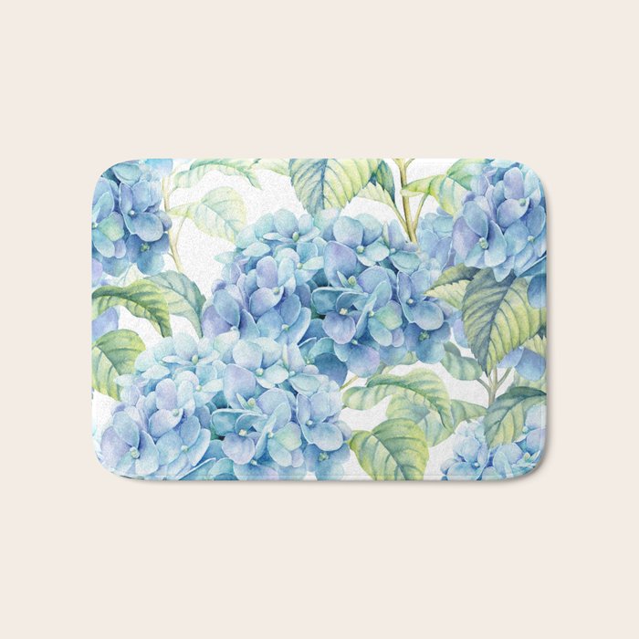 Blue Hydrangea Bath Mat Gallery Image 1