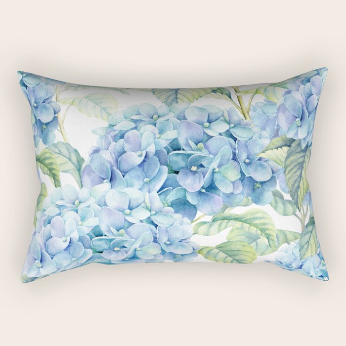 Blue Hydrangea Rectangular Pillow Gallery Image 2