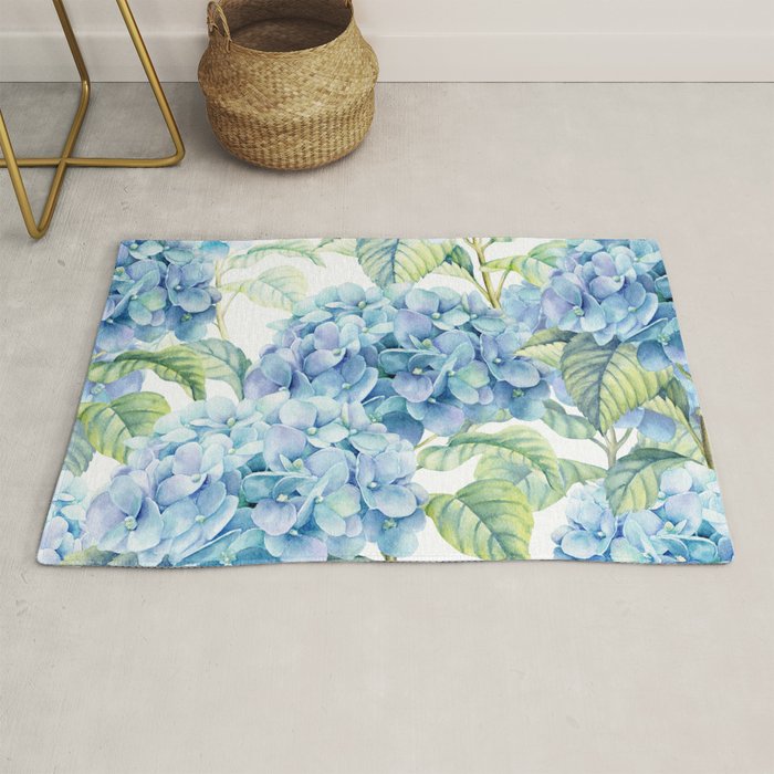 Blue Hydrangea Rug Gallery Image 1